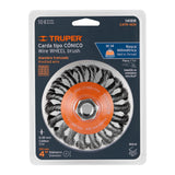CARDA TIPO CSNICO 4' ALAMBRE TRENZADO, EJE M14, TRUPER