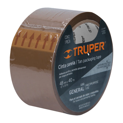 CINTA D/EMPAQUE CANELA 48MM X 40 M