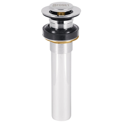 CONTRA P/LAVABO SIN REBOSADERO SISTEMA PUSH CROMO 1-1/4