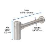 CISPOL DE BOTE P/LAVABO MINIMALISTA S/CONTRA, SATMN, 1-1/4'