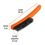 CEPILLO DE ALAMBRE C/MGO 3X17 HILERAS