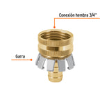 CONECTOR 1/2' HEMBRA TIPO GARRA DE ALUMINIO, TRUPER