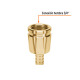 CONECTOR 3/4' HEMBRA ROBUSTO DE ALUMINIO, TRUPER