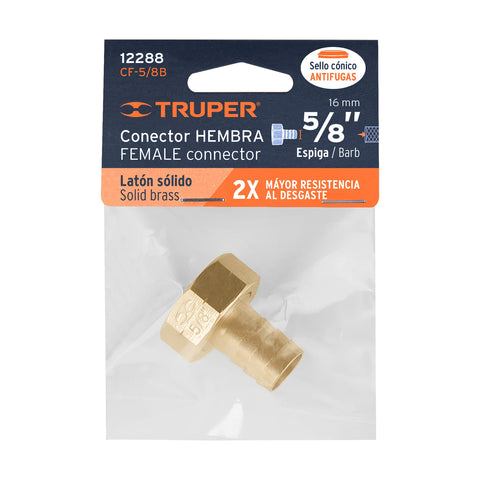 CONEXIÓN DE LATON MACHO DE 3/4' PARA MANGUERA, BLISTER