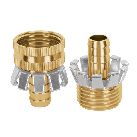 JUEGO DE CONECTORES 1/2' MACHO/HEMBRA TIPO GARRA DE ALUMINIO