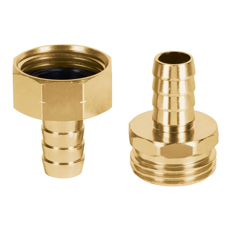 JUEGO DE CONECTORES 1/2' MACHO/HEMBRA DE ALUMINIO, TRUPER