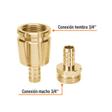 JUEGO DE CONECTORES 1/2' MACHO/HEMBRA ROBUSTOS DE ALUMINIO