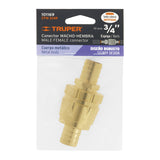 JUEGO DE CONECTORES 3/4' MACHO/HEMBRA ROBUSTOS DE ALUMINIO
