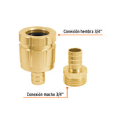 JUEGO DE CONECTORES 5/8' MACHO/HEMBRA ROBUSTOS DE ALUMINIO