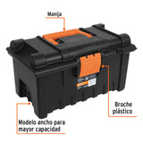 CAJA PARA HERRAMIENTA 16', PLÁSTICA, NARANJA