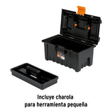 CAJA PARA HERRAMIENTA 16', PLÁSTICA, NARANJA