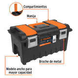 CAJA PARA HERRAMIENTAS 22" CON COMPARTIMENTOS, BROCHES METALICOS TRUPER