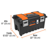 CAJA PARA HERRAMIENTAS 22" CON COMPARTIMENTOS, BROCHES METALICOS TRUPER