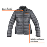 CHAMARRA DE PLUMAS PARA DAMA, TALLA MEDIANA TRUPER