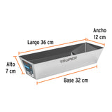 CHAROLA DE MEZCLA 12" ACERO INOXIDABLE