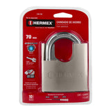 CANDADO DE HIERRO CON CORAZA, 70 MM, LLAVE ANTI-GANZÚA