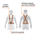 CHALECO ELASTICO TIPO ARNIS NARANJA CON REFLEJANTE, TRUPER