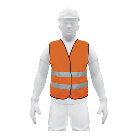 CHALECO SEGURIDAD DE TELA, NARANJA