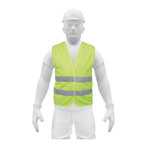 CHALECO SEGURIDAD DE TELA, VERDE