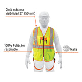 CHALECO DE SEGURIDAD PARA ARNIS, ALTA VISIBILIDAD, VERDE