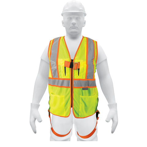CHALECO DE SEGURIDAD PARA ARNIS, ALTA VISIBILIDAD, VERDE