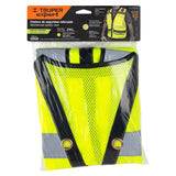 CHALECO SEGURIDAD REFORZADO, CON BOLSAS, VERDE, EXTRA GRANDE