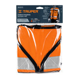 CHALECO BRIGADISTA CON CINTAS REFLEJANTES, COLOR NARANJA