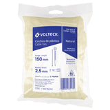 BOLSA CON 1000 CINCHOS PLASTICOS 18LB, 150X2.5 MM, NATURALES