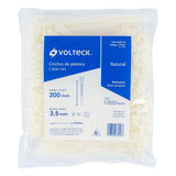 BOLSA CON 1000 CINCHOS PLASTICOS 40LB, 200X3.5 MM, NATURALES
