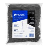 BOLSA CON 1000 CINCHOS PLASTICOS 40 LB, 200X3.5 MM, NEGROS