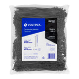 BOLSA CON 1000 CINCHOS PLASTICOS 50 LB, 200X4.5 MM, NEGROS