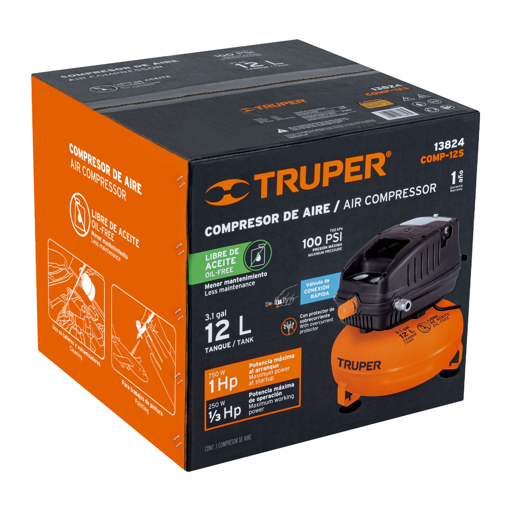 CAJA DE EMPAQUE DE REPUESTO PARA COMP-12S, TRUPER