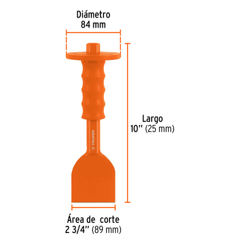CINCEL LADRILLERO CON GRIP 2-3/4'X 10'