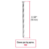 CLAVO PARA CONCRETO 3-1/2', GALVANIZADO POR KILO