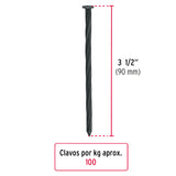 CLAVO PARA CONCRETO, 3-1/2', NEGRO POR KILO