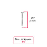 CLAVO GALVANIZADO P/CONCRETO 1-1/2"