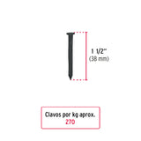 CLAVO PARA CONCRETO NEGRO DE 1-1/2" POR KILO