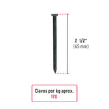 CLAVO PARA CONCRETO NEGRO DE 2-1/2"