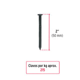 CLAVO PARA CONCRETO NEGRO DE 2" POR KILO