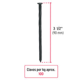 CLAVO PARA CONCRETO NEGRO DE 3-1/2" PESOS C/0.02041