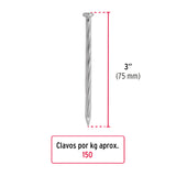 CLAVO GALVANIZADO P/CONCRETO 3" PESOS C/0.01695