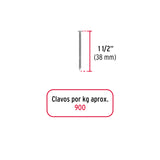 CLAVO STANDARD CON CABEZA 1 1/2" EN BOLSA DE 1 KG