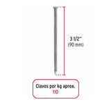 CLAVO STANDARD CON CABEZA 3 1/2" EN BOLSA DE 1 KG