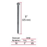 CLAVO PUNTA DIAMANTE, 5', CON CABEZA POR KILO