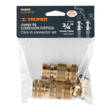 JUEGO DE 5 CONECTORES 3/4' RAPIDOS DE LATSN, SISTEMA CLICK