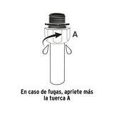 CONECTOR 1/2 MACHO DE ABS CON TUERCA DE AJUSTE MANUAL