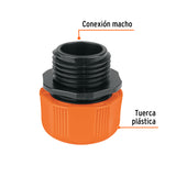 CONECTOR 1/2 MACHO DE ABS CON TUERCA DE AJUSTE MANUAL