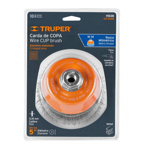 CARDA DE COPA P/ESMERILADORA 5' ENT 14MM