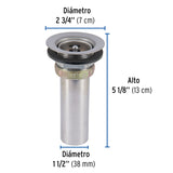 CONTRACANASTA 2 -1/2 DE ACERO INOXIDABLE