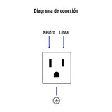 CONTACTO ATERRIZADO, 1.5 MÓDULOS, LÍNEA ESPAÑOLA, NEGRO